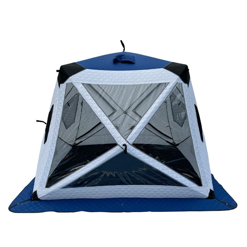 Pesca ao ar livre pesca Sauna tubo de fumaça iluminação inverno tenda pesca no gelo engrossado grande janela Chai boca q
