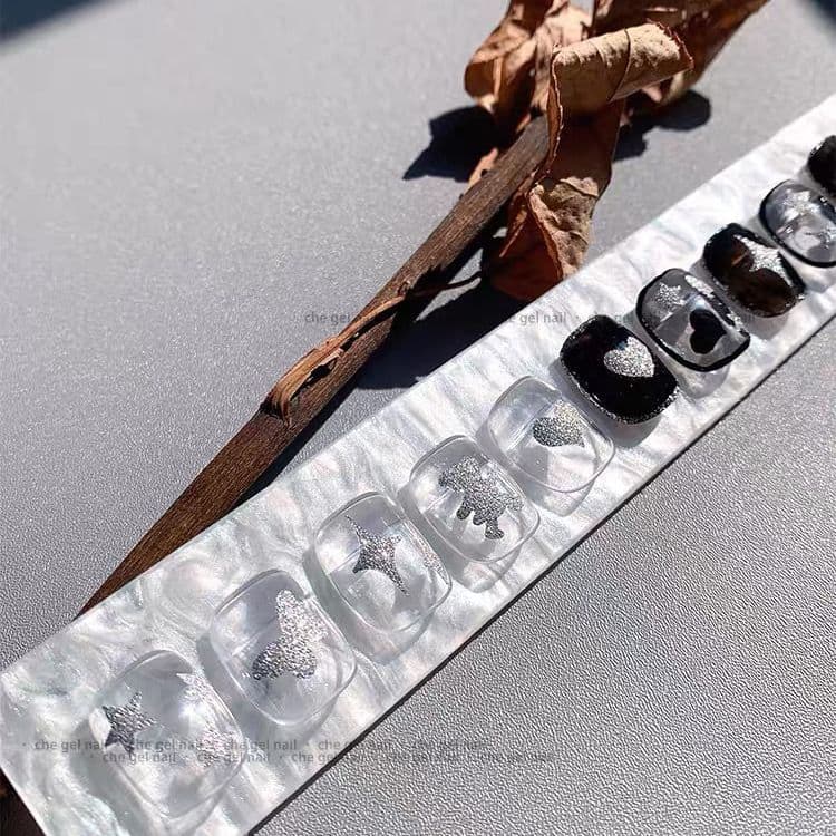 Estilo japonês Manicure foto adereços textura de mármore fundo placa de exibição paleta de cores