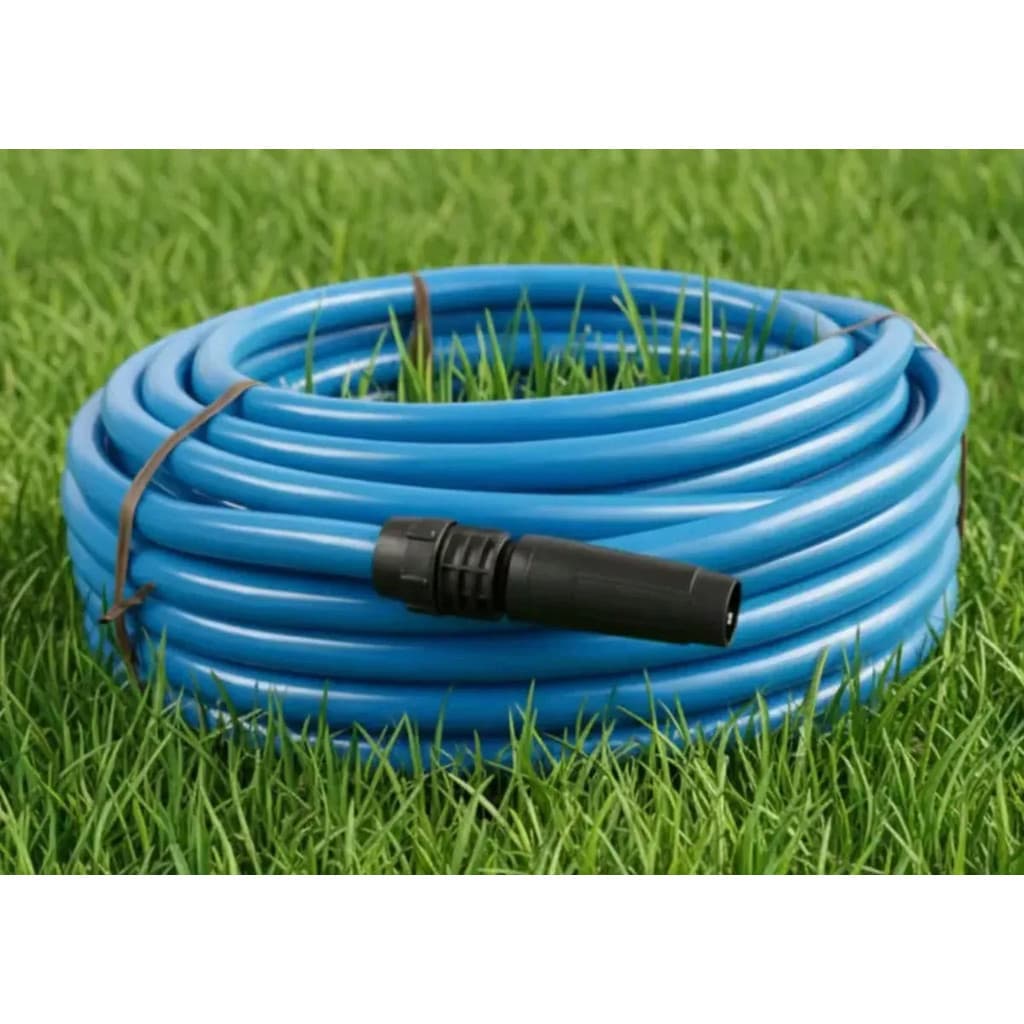 Mangueira 7/16 Jardim 100% Silicone  Com Bico 10m Azul