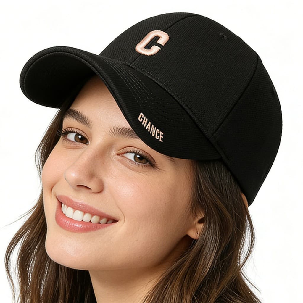 BONÉ DE BASEIBOL BORDADO LETRA C ABA CURVA UNISSEX CASUAL BN-05