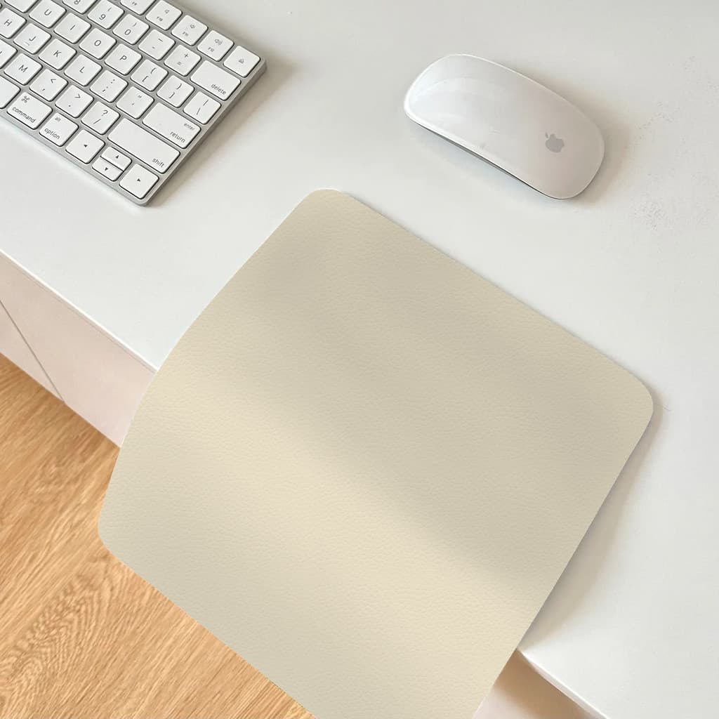 Mouse pad quadrado pequeno, cor pura, à prova d'água, couro à prova de óleo, mesa de computador, mouse pad portátil