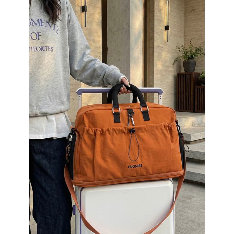 Ampliado pode cobrir bolsa de carrinho bolsa de viagem feminina de grande capacidade portátil leve bagagem viagem de cur