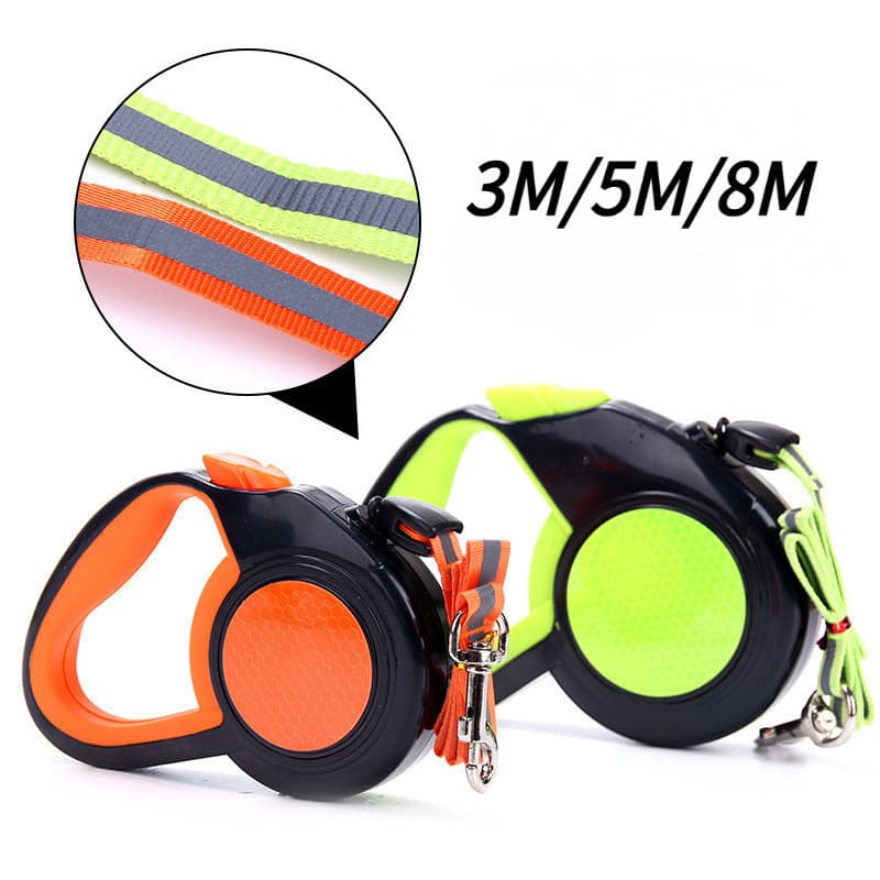 Coleira Retrátil Automática Para Cães , 3M-8M/5M/Acessórios De Corrente Caminhada , Corrida , Corda De Tração Reflexiva