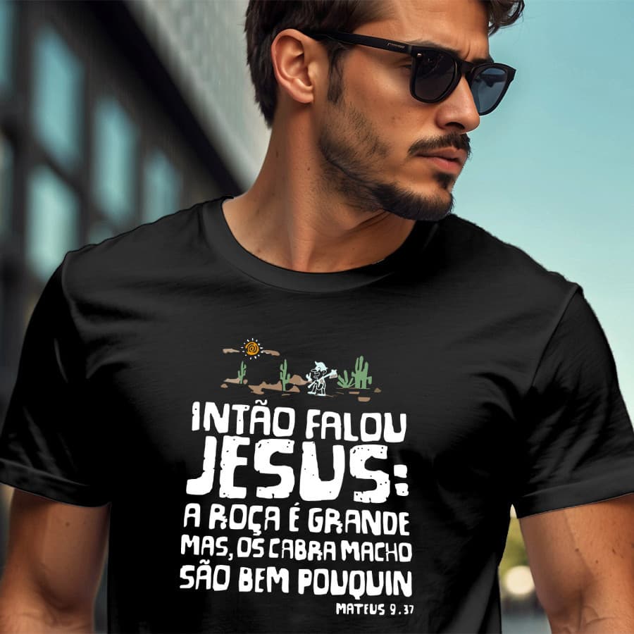 Camiseta JESUS MINEIRO - Camisa Evangélica Cristã - A Seara é Grande - Humor Cristão - 100% Algodão