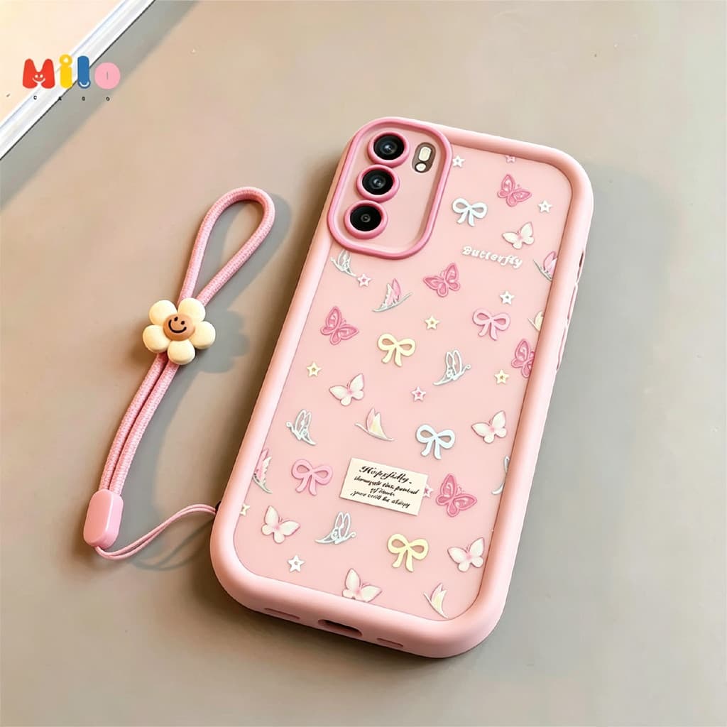 Capa para Samsung A15 A13 A14 A12 A17 A54 A55 A72 Borboletas e laços Silicone Anti-impact Frete Grátis,Envio 24h