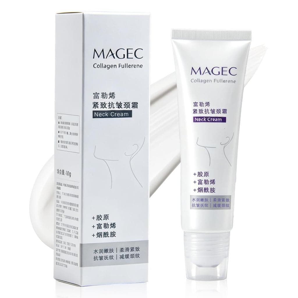 Creme Mágico para Pescoço com Colágeno e Fullerene, Creme Magec, Creme Firmador e Tensor para Pescoço com Efeito Lifting