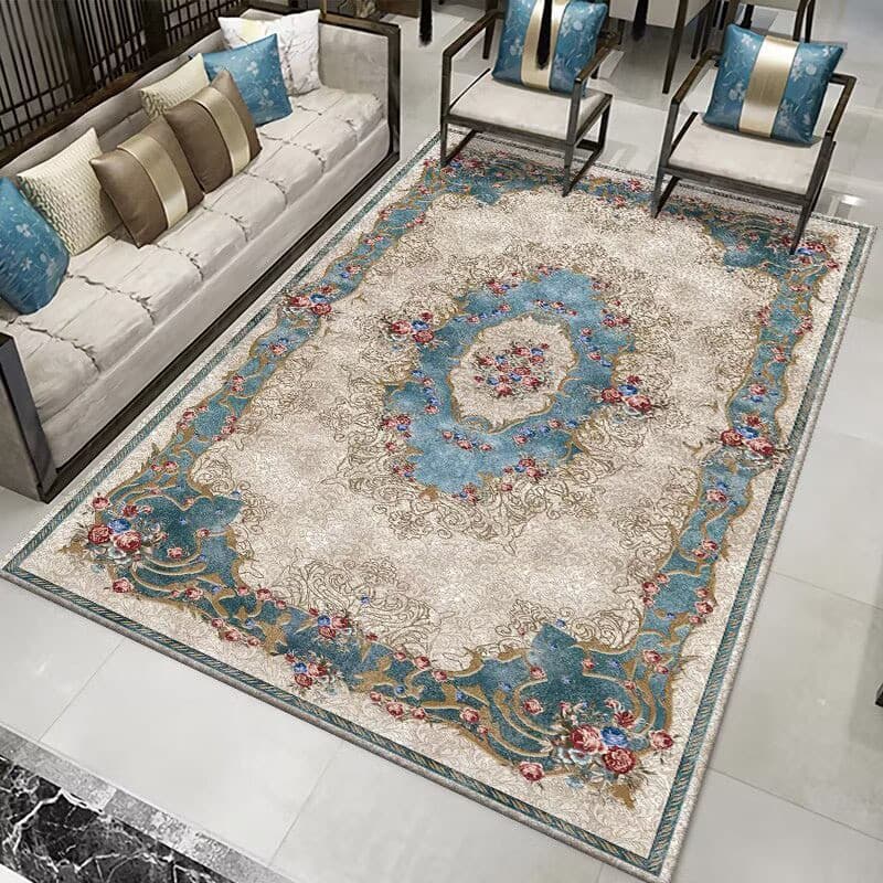 [Novo produto] Tapete antiderrapante anti-sujeira Sala de estar Quarto Grande área cheia de quarto Tapete retrô Mesa de