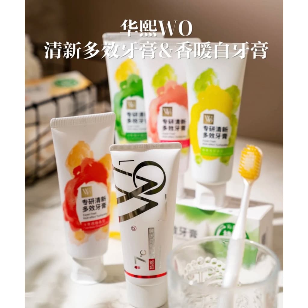 Retoque de dígitos individuais|Huaxi Biológico mais vendido|Pasta de dente fresca multiefeito/clareamento a quente 100g