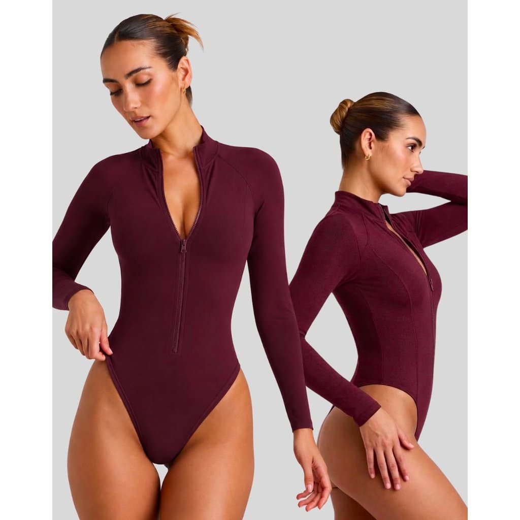 Body Feminino Gola Alta Segunda Pele Manga Longa Look Inverno Cacharrel Outono