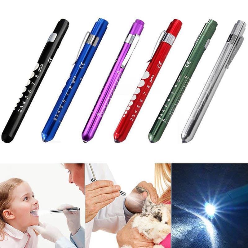 Lanterna LED Portátil, Luz de Trabalho, Lanterna Médica de Primeiros Socorros com Medidor de Pupila para Diagnóstico de