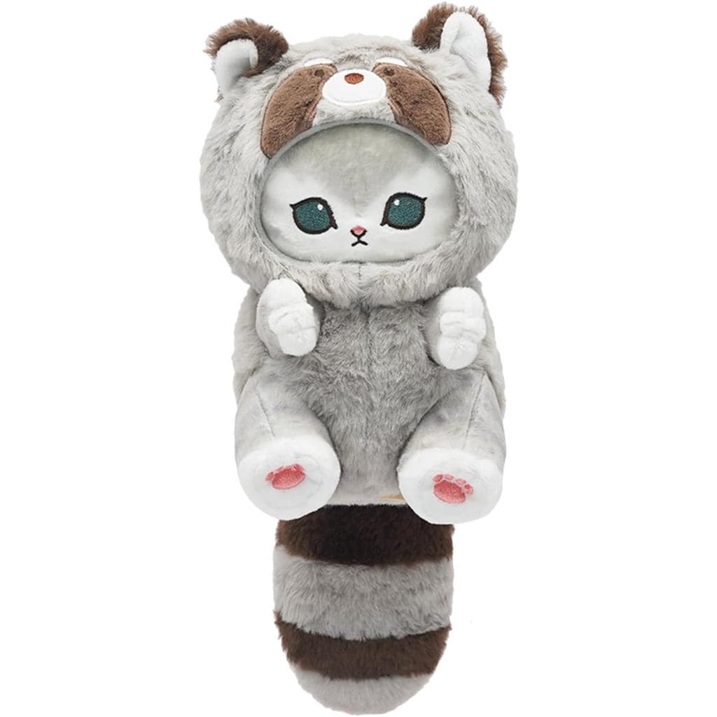 Brinquedo de Pelúcia Fofo de Gato Guaxinim, Brinquedos Macios de Gato de 8", Decoração para Casa