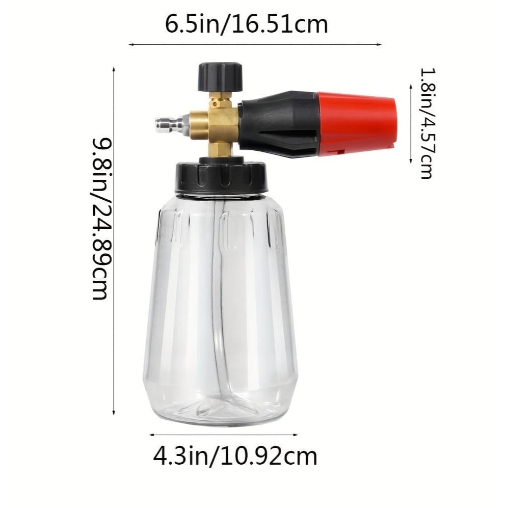 Pulverizador De Canhão De Espuma PA De Alta Pressão Universal 1/4 Interface Garrafa Dispensador Carro Casa Lavadora Kit