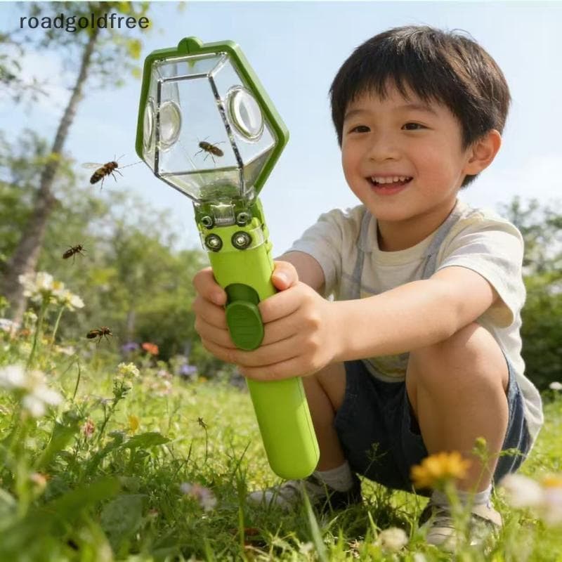 Caixa Visualizadora De Coletor De Insetos Ao Ar Livre Para Crianças 2X Lente Lupa Observação Brinquedo Educativo Experim