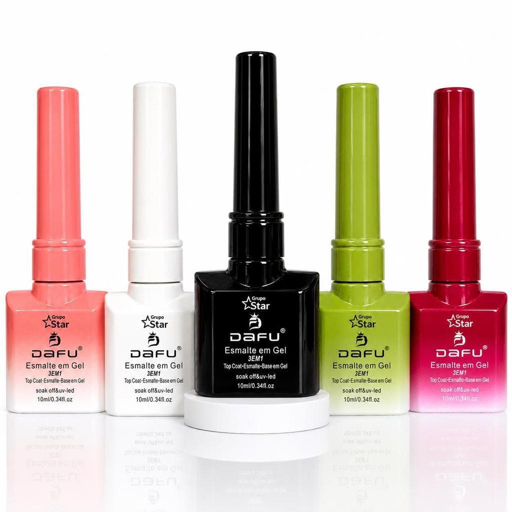 Esmalte em Gel 3 em 1-Base/Esmalte/Top Coat - Dafu
