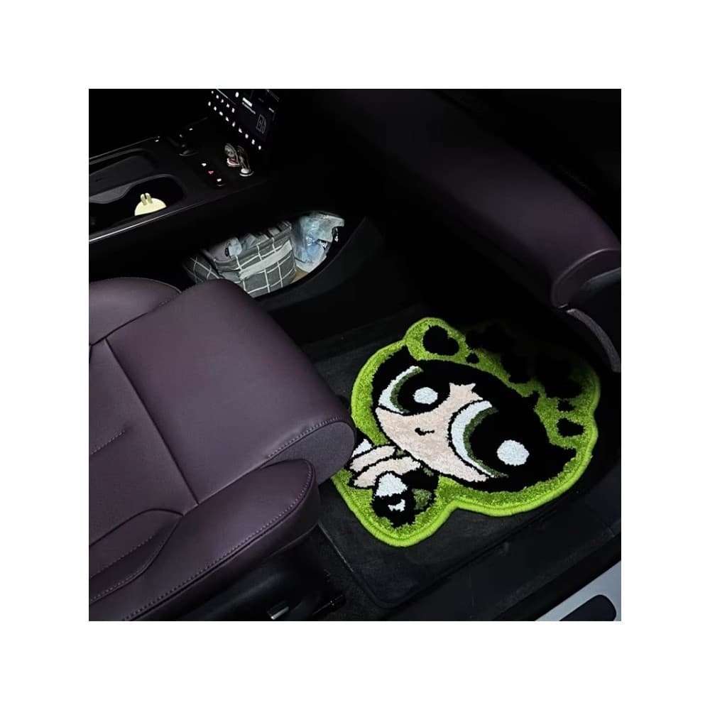 Powerpuff meninas carro feminino almofada antiderrapante pé Cashmere absorvente de água resistente à sujeira decoração d