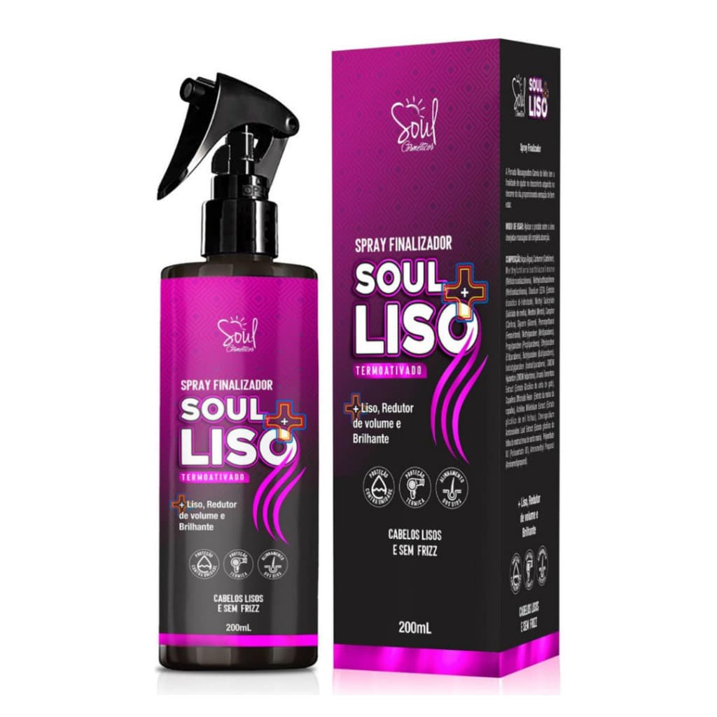 Spray Finalizador Soul + Liso Brilhoso Sem Frizz 200ml