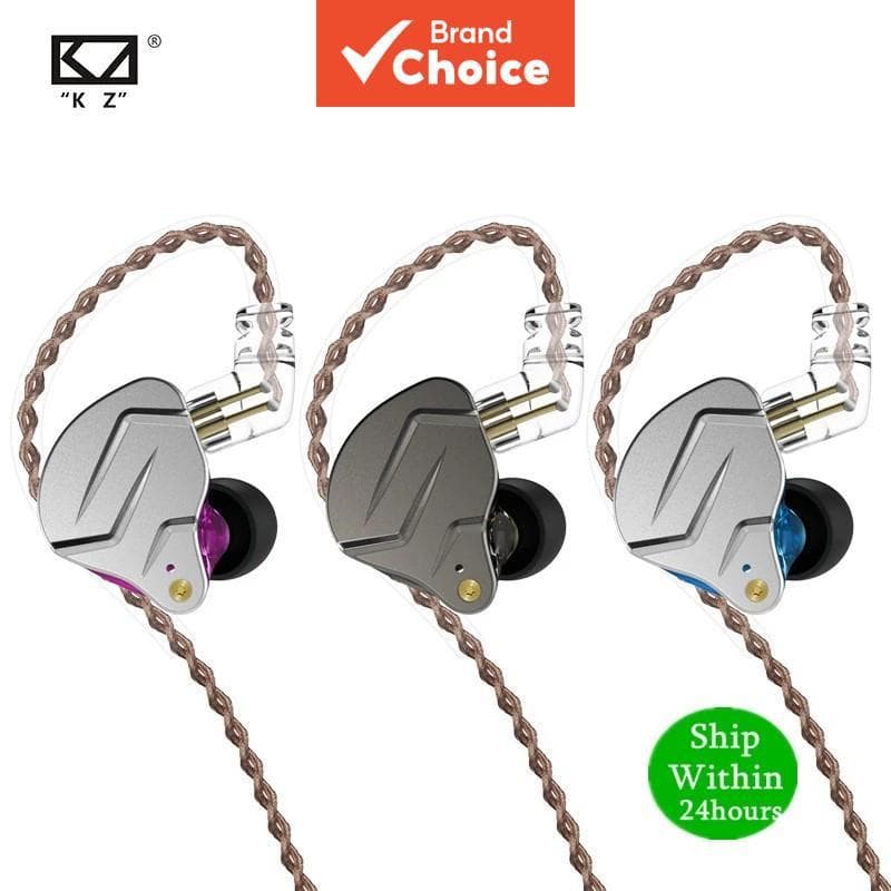 KZ Zsn Pro Fones De Ouvido Intra-Auriculares Com Fio 1DD 1BA Híbrido Metal HiFi Sport Cancelamento De Ruído Monitor Audi