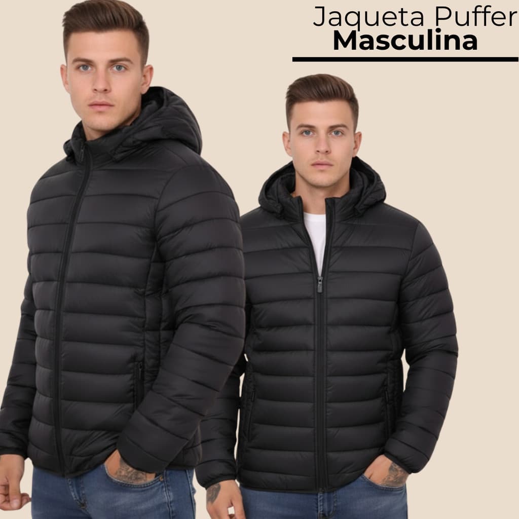 Jaqueta De Frio Puffer Blusa Impermeável Inverno