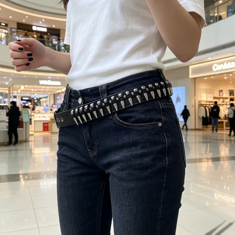 Cinto de cultura asiática Super legal y2k bala cinto quente menina Punk unissex exclusivo masculino feminino calças Jean
