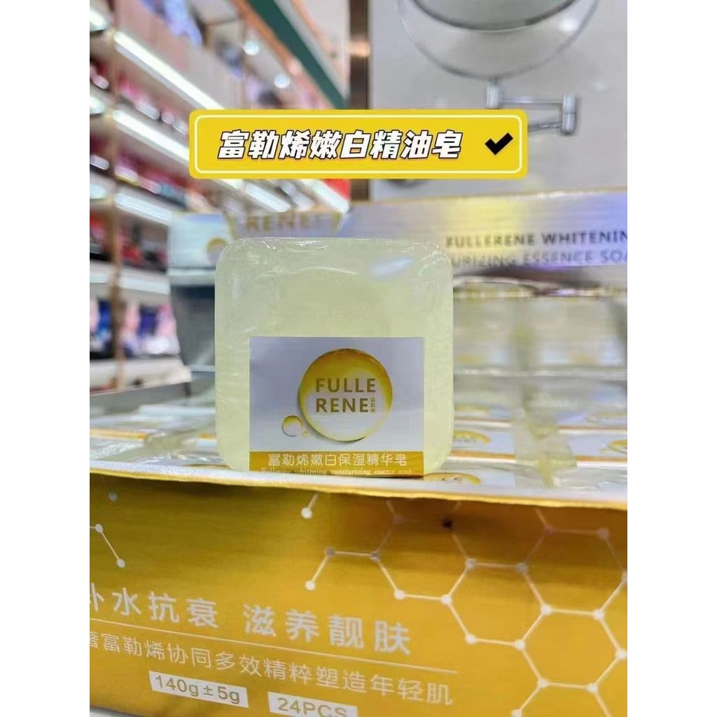 Olá branco fulereno clareamento hidratante essência sabão 140g limpeza suave sabão removedor de maquiagem banho óleo ess