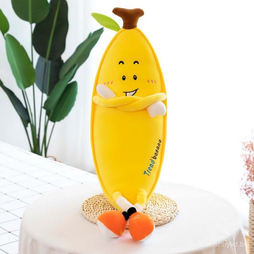 Brinquedo de Pelúcia, Banana de Tênis, Engraçado e Fofo para Crianças, Banana da Moda - Allmini