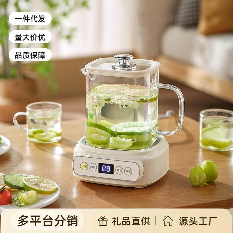 Chaleira de saúde multifuncional novo estilo chaleira vidro doméstico pequeno escritório chá dormitório flor bule presen