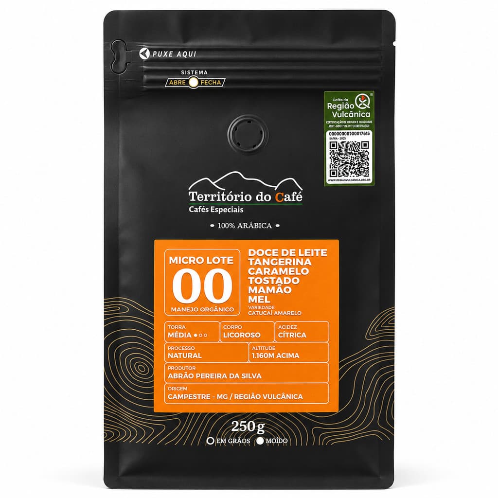 Café Especial Micro Lote 00 250g 100% Arábica Doce de Leite Tangerina e Mel