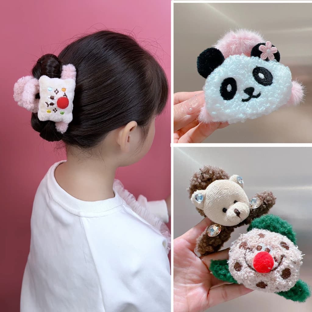 Bonito biscoito dos desenhos animados de pelúcia grampo de cabelo grampo de cabelo tubarão clipe criança cocar coreano m