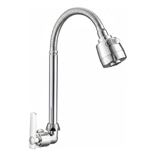 Torneira Cozinha Gourmet Bancada Parede Flexível 1/4 Cromada