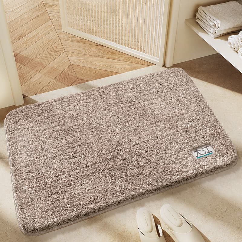 [Novo produto] Tapete de banheiro moderno, simples, espesso, de lã lisa, forte absorção de água, tapete antiderrapante,