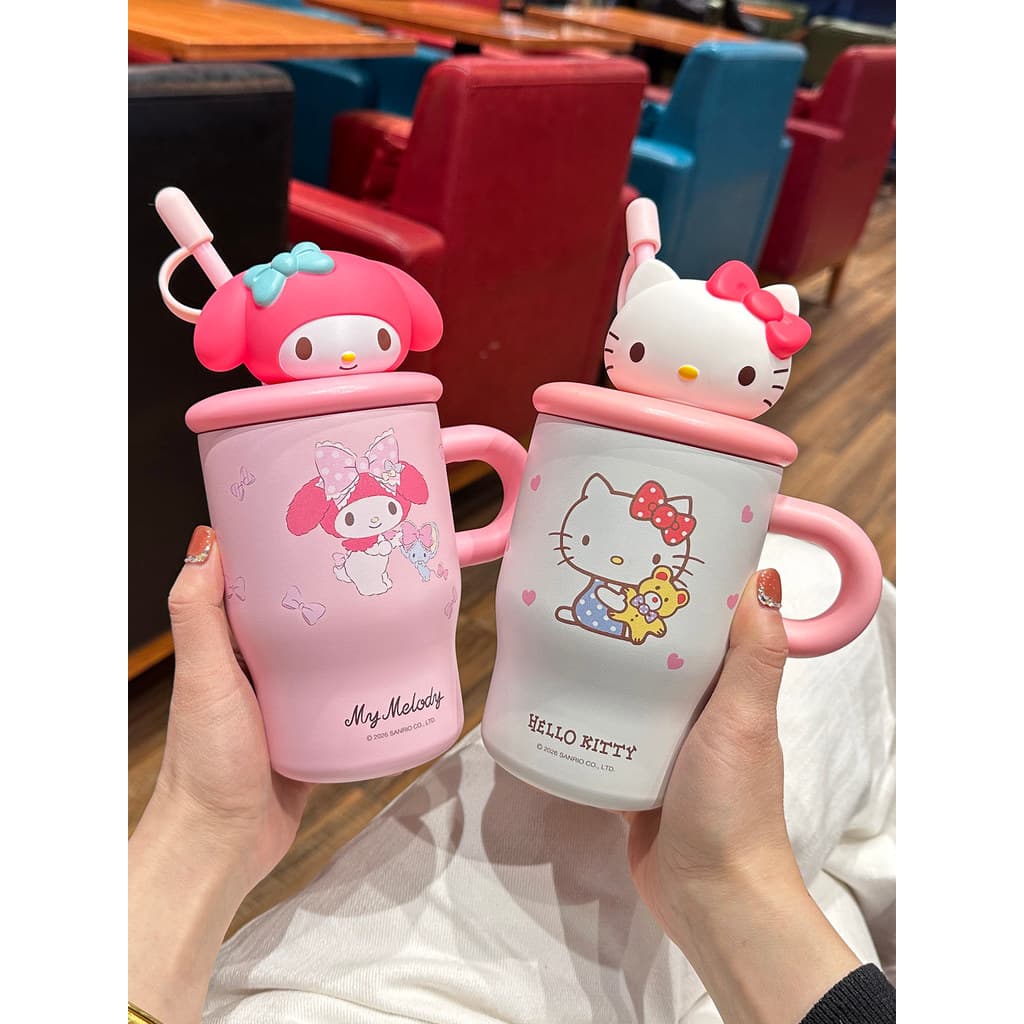 Hellokitty copo térmico novo estilo estudante universitário bonito copo de água menina copo mestre de gelo de alto valor
