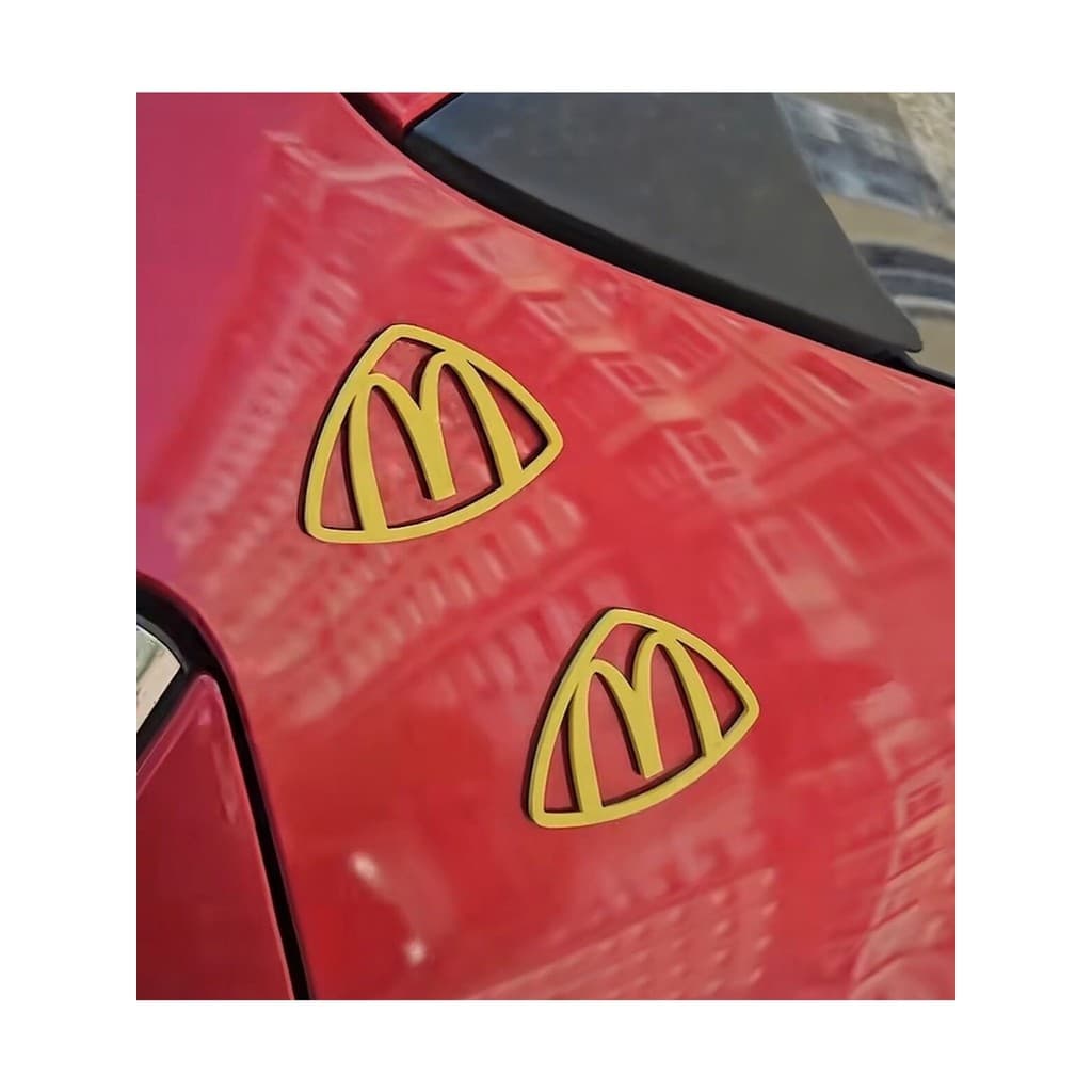 [McBach] McDonald's m Etiqueta de carro Adesivo magnético de carro Impressão 3d Etiqueta lateral Adesivo de carro Presen