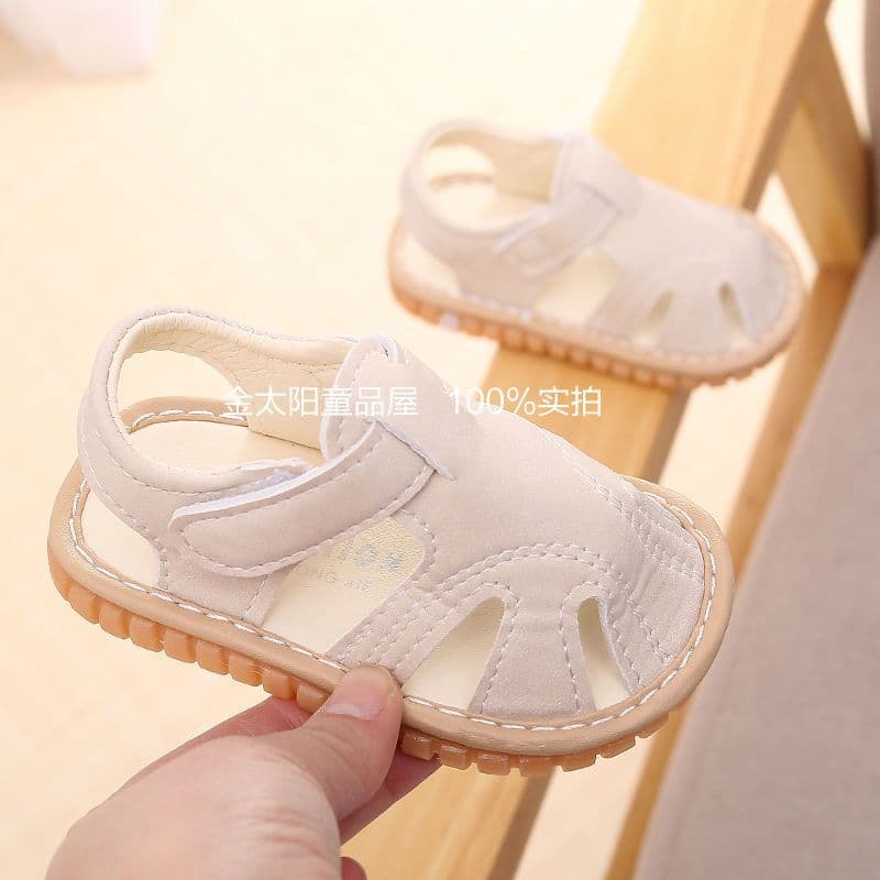 Verão novo estilo bebê gritando sandálias bebê menina sapatos 0-1-2 anos de idade 3 meninos antiderrapante sola macia sa