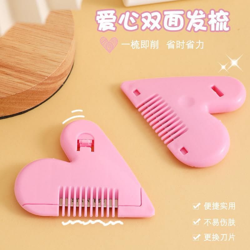 Pente de corte de cabelo amor doméstico corte de cabelo mais fino franja tesoura meninas crianças franja Trimmer ferrame