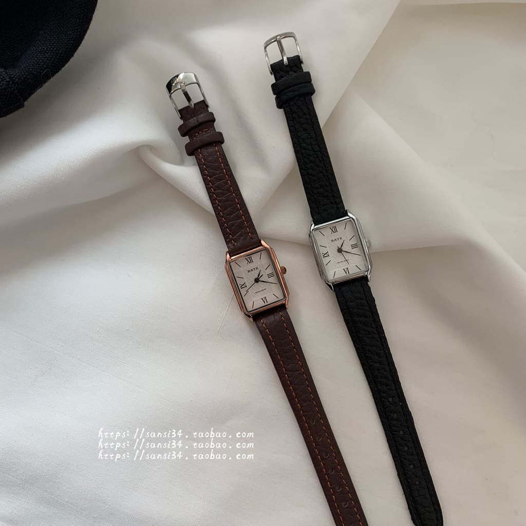 relogio feminino luxo relogio feminino Três quatro lojas de mercado ins Retro moda mostrador quadrado influenciador lite