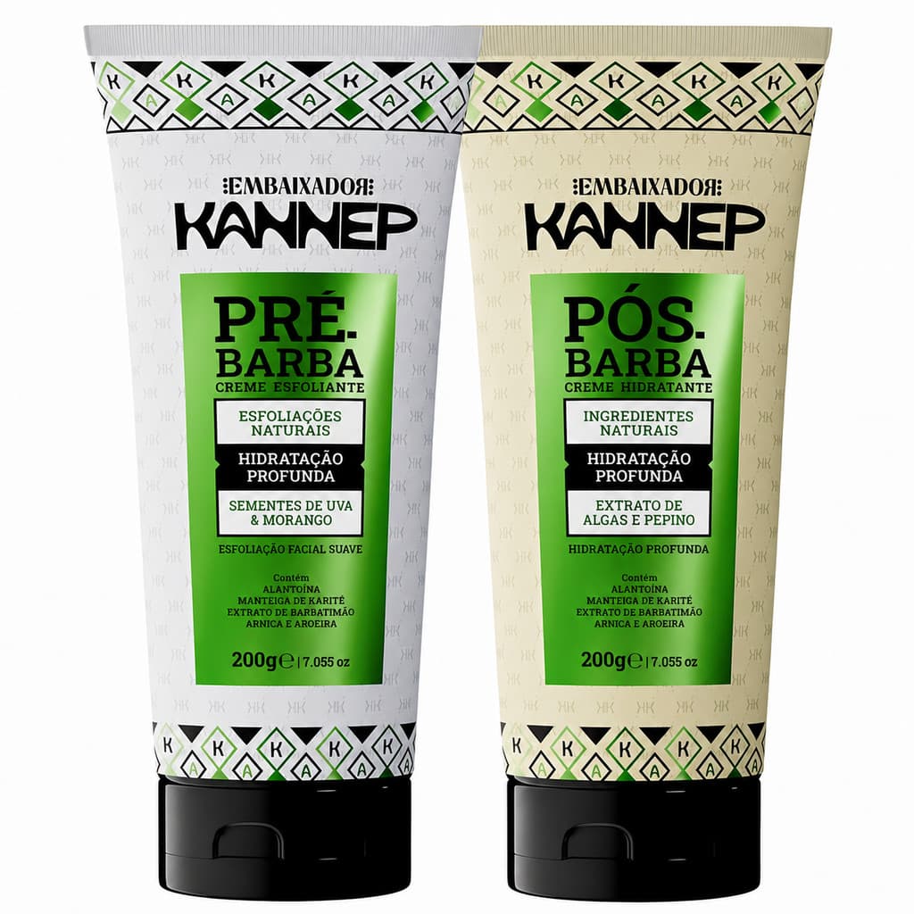 Kit Esfoliante Pré-Barba + Creme Pós-Barba Kannep Embaixador