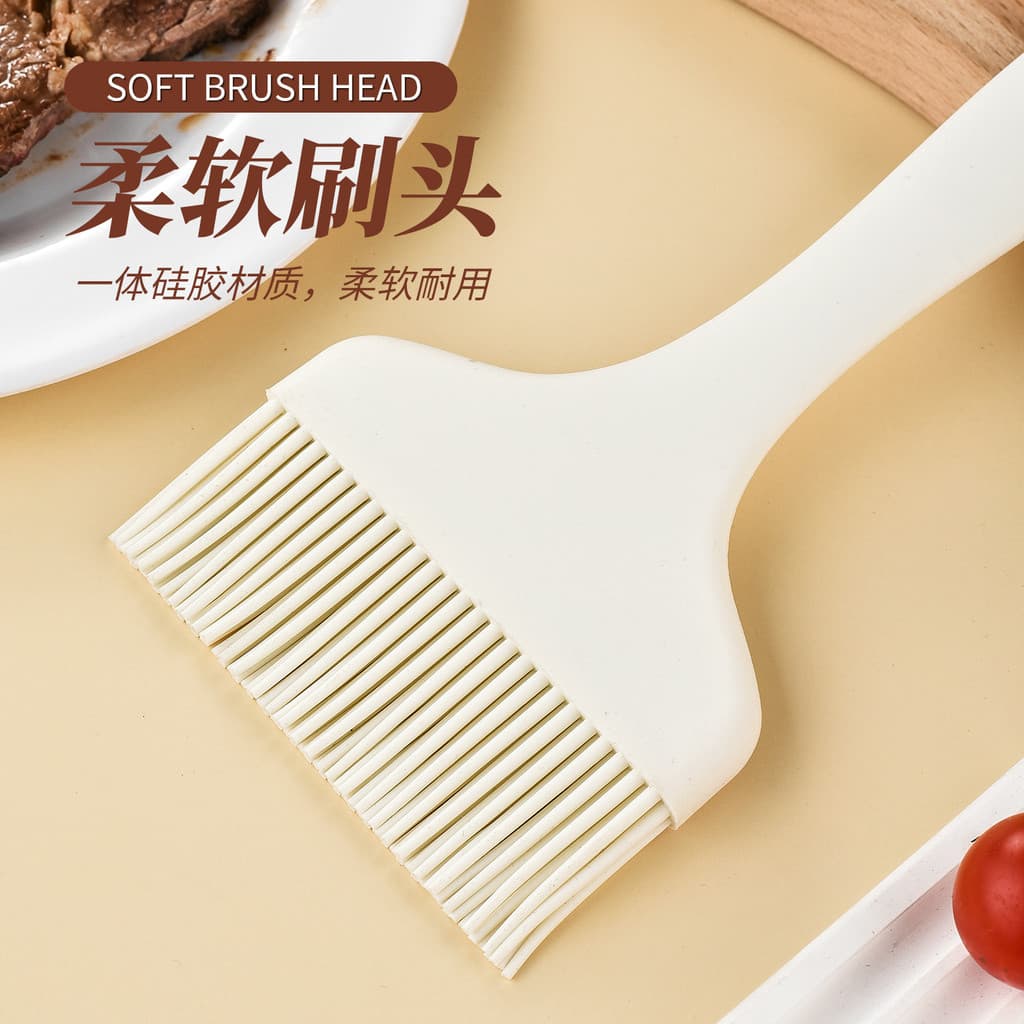 Pincel de silicone de qualidade alimentar para uso doméstico, pincel de óleo para churrasco resistente a altas temperatu