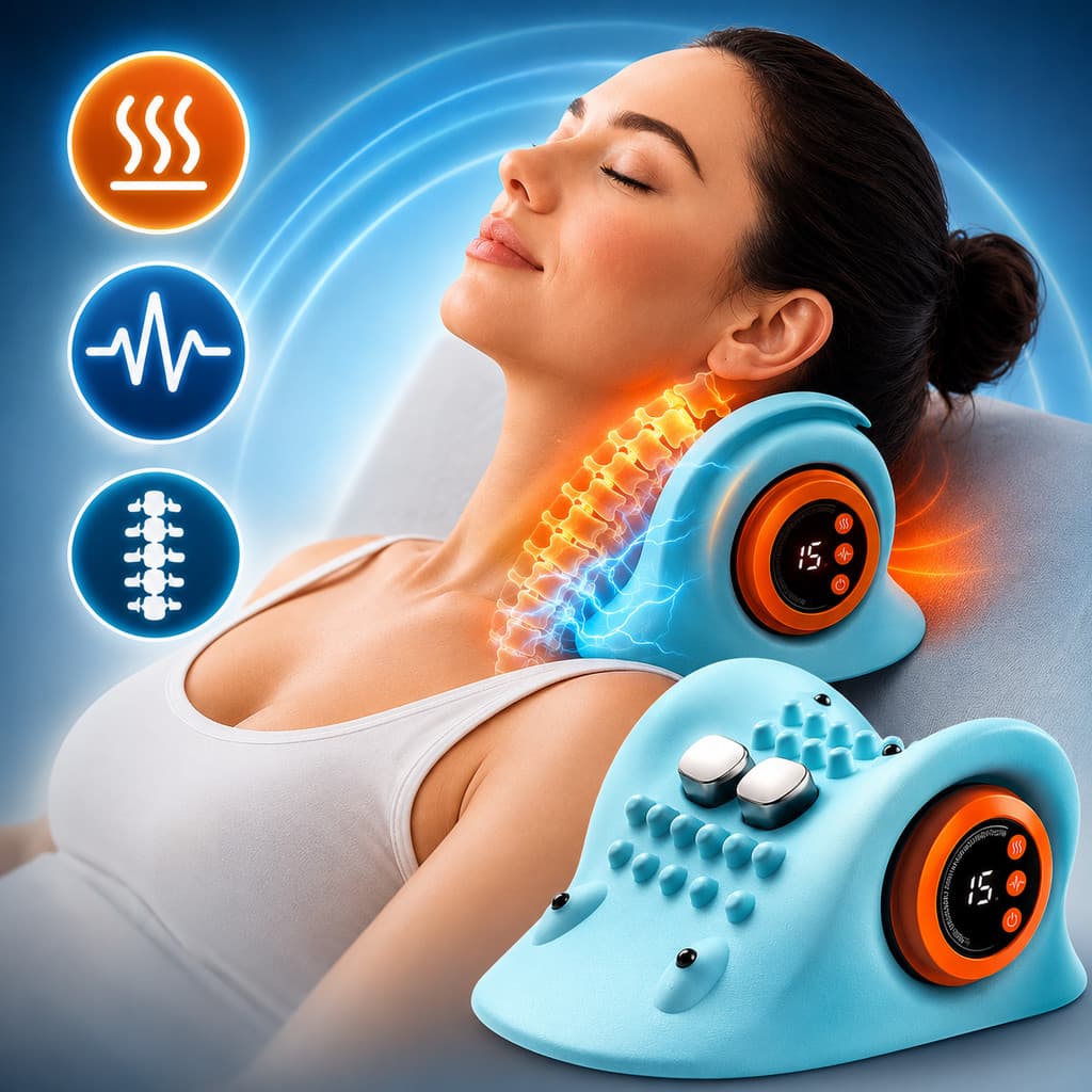 Massageador Cervical Pescoço Alivio Tensão Dores Portátil