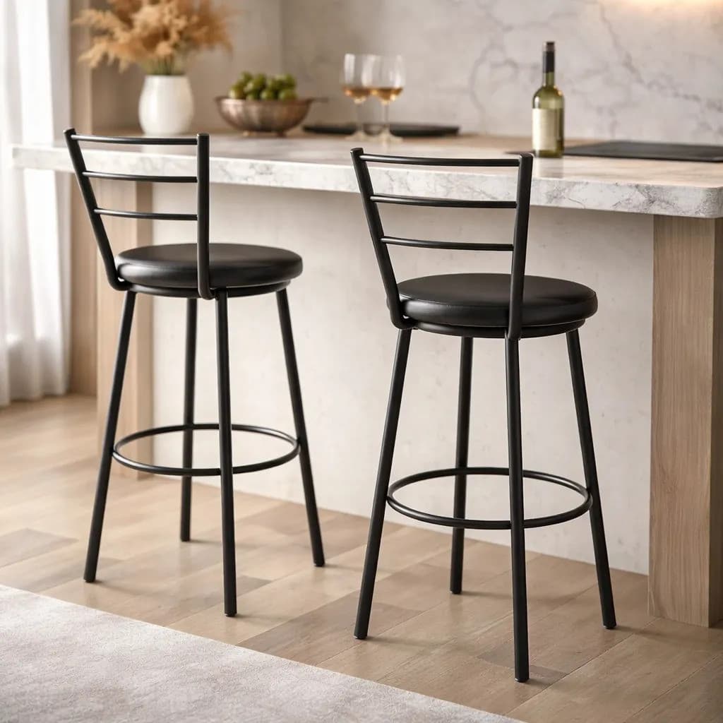 2 Banqueta Banco Alto Reforçado Lanchonete Bistro Bar Preto 93cm