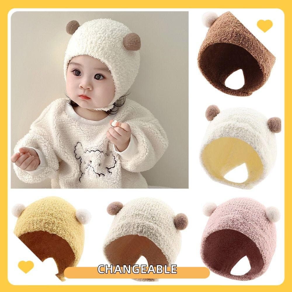 Gorro Mutável Para Bebês E Crianças , Chapéus Fofos De Desenho Animado Outono Inverno , Quente Engrossado Hip Hop