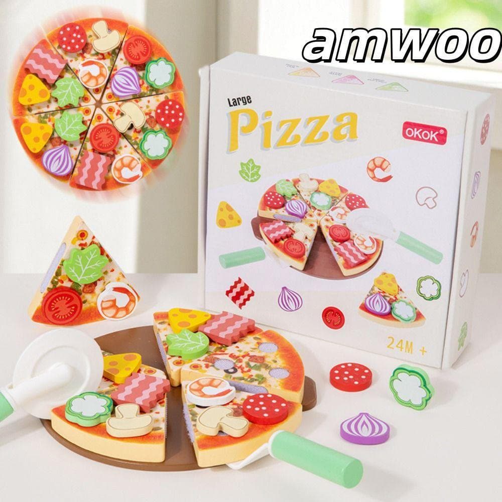 Brinquedo Simulado De Corte De Pizza AMWOO , De Simulação Para Cortar , Educacional