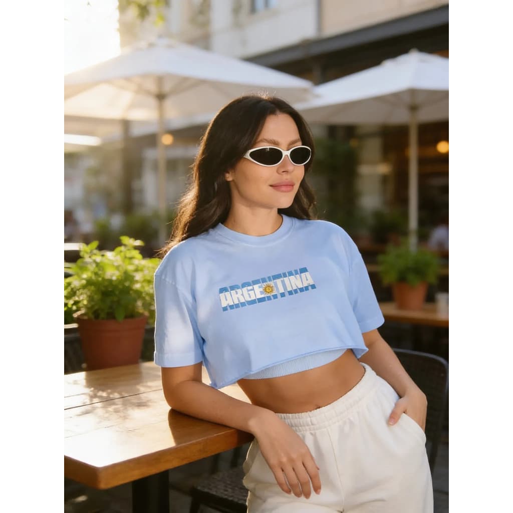 Cropped T Shirt Camisa Feminina Argentina
