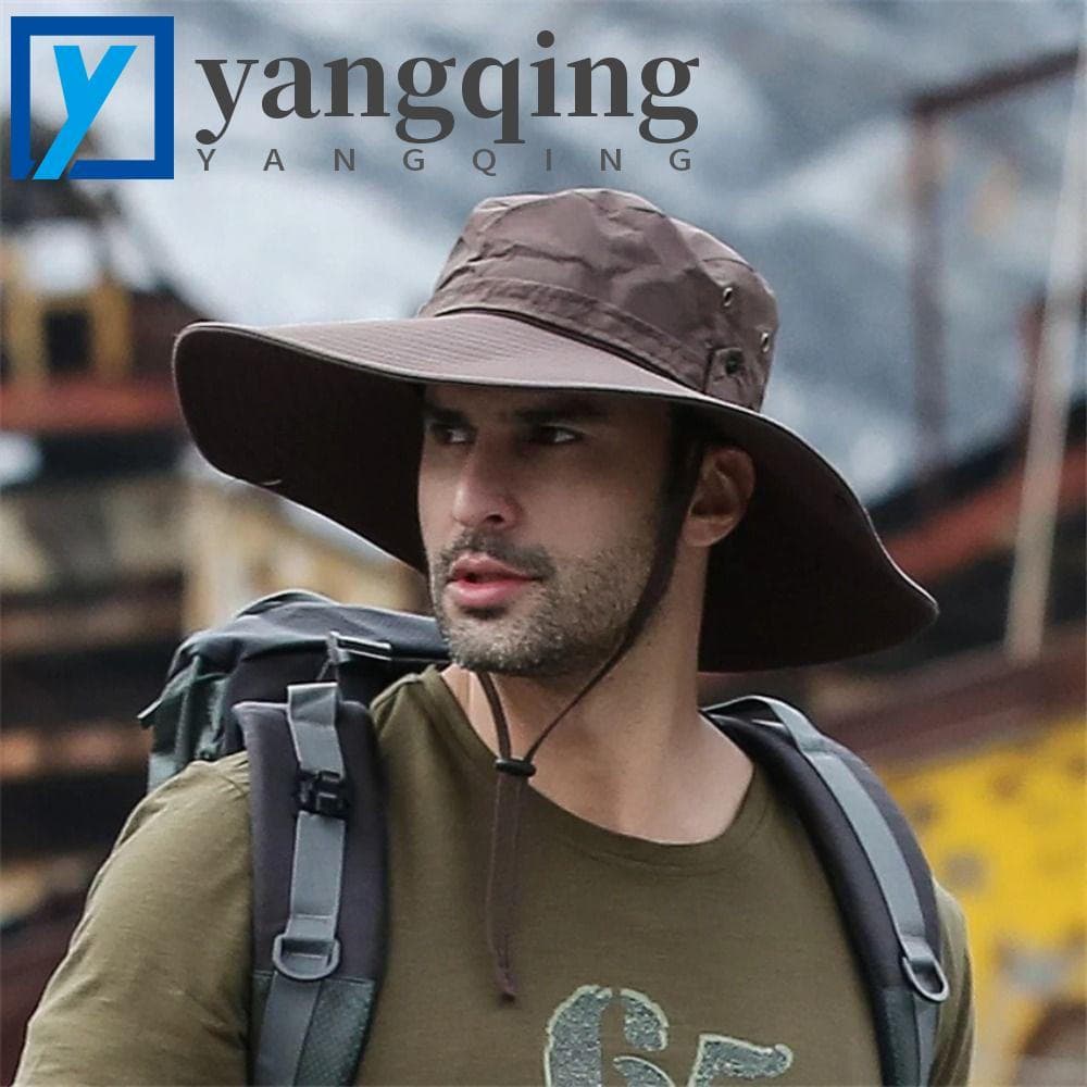 Chapéus De Pesca Ao Ar Livre YANGQING , Chapéu De Balde De Verão Terileno De Aba Grande , Boné Anti UV Respirável Larga