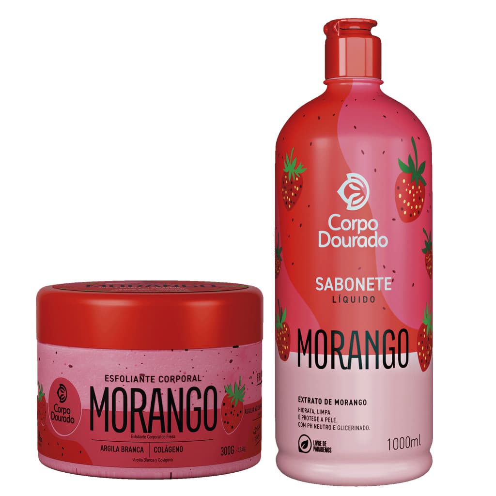 KIT - BANHO PREMIUM FRUKTAIS MORANGO E COLAGENO