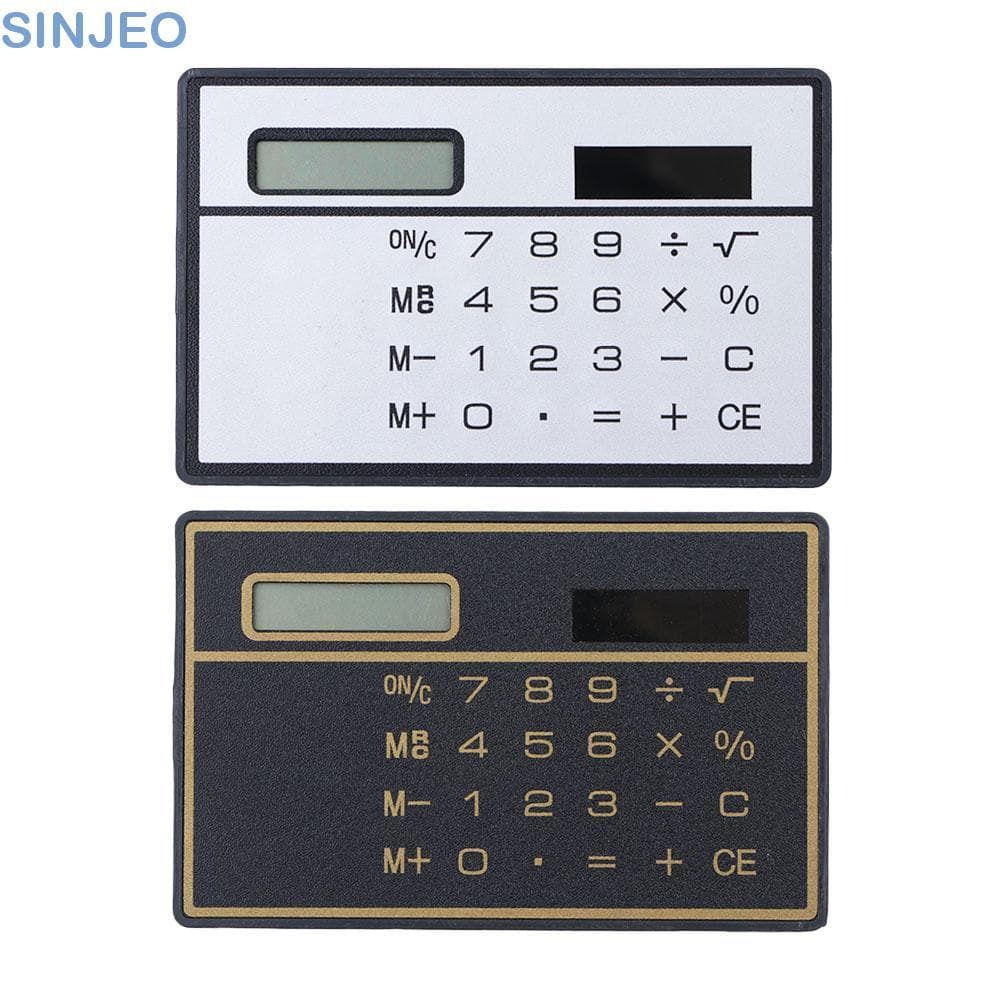 SINJEO Calculadora De Bolso Dígitos Das Crianças Eletrônica De Escritório Material Ultra-Fino Energia Solar Mini