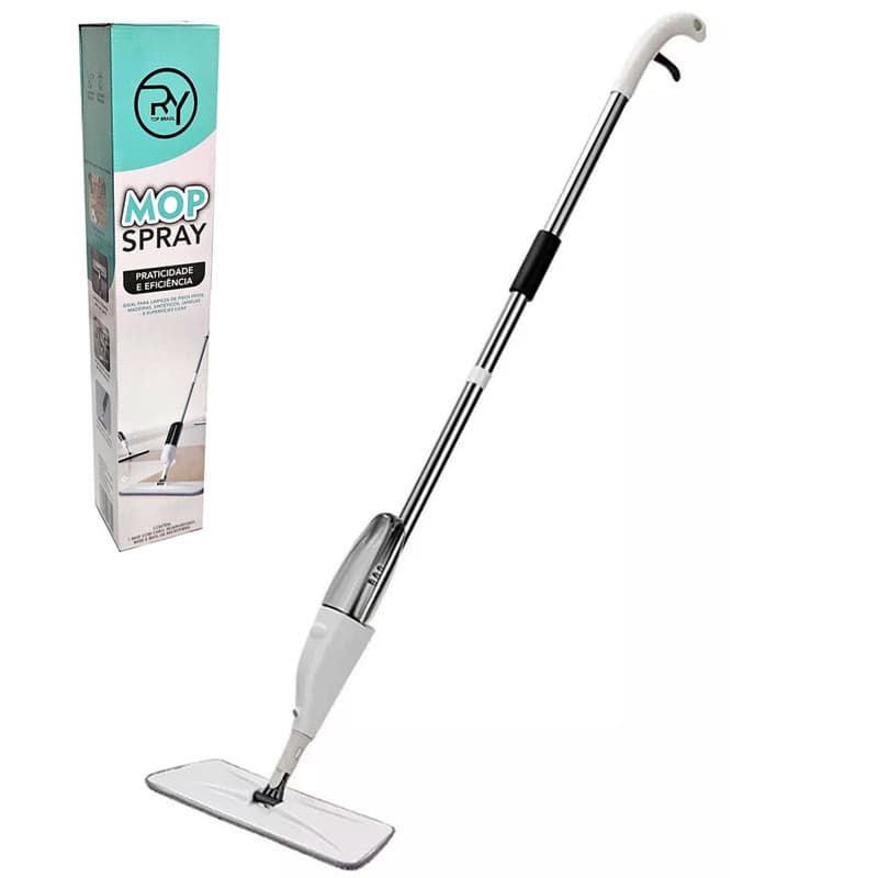 Mop Spray Limpeza Prática Com Reservatório + 2 Refis Microfibra