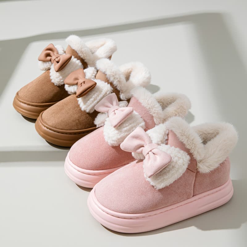 Sapatos de algodão de lã outono inverno ao ar livre usar chinelos de algodão à prova dwaterproof água senhoras inverno q