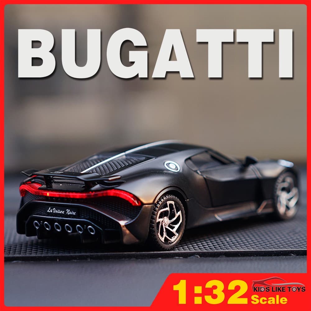 KLT 1 : 32 Bugatti LA Voiture Noire Alloy Diecast Carro Modelo Kids Brinquedos Para Meninos Carros