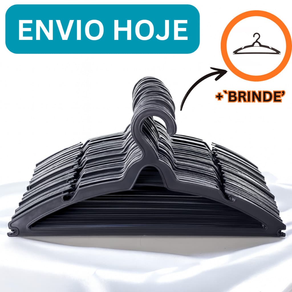 10 x Cabide Para Roupas Cabide Antiderrapante Resistente Adulto Suporte Para Alças Arara de Roupas 10 un