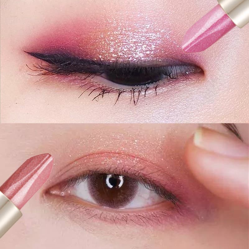 Li Jiaqi recomenda sombra preguiçosa de duas cores em bastão forma de um toque 2025 novo estilo perolado cor terra inici